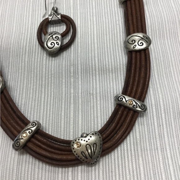 Chico’s Brown & Silver Necklace & Earrings Set - Picture 5 of 7